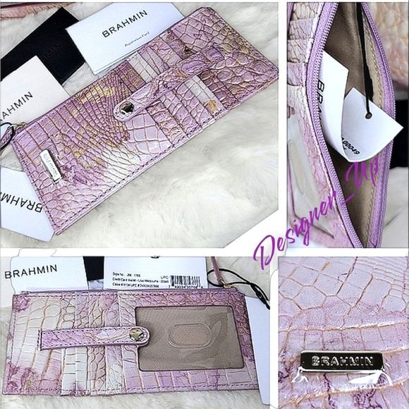 BRAHMIN 3 SET NWT Designer Purse Bag Wallet XL Wristlet Rare Melbourne Colorb - Picture 3 of 16